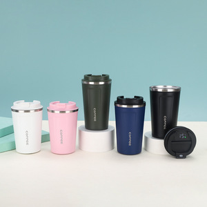 2025 nouvelle <span class=keywords><strong>tasse</strong></span> à café à température contrôlée intelligente sous vide en acier inoxydable à <span class=keywords><strong>Double</strong></span> <span class=keywords><strong>paroi</strong></span> tasses avec couvercle LED d'affichage de la température - Product Image 1