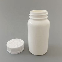Bouteille de rangement pour pilules en plastique anti-enfants, 120 ml, cylindrique, blanche, naturelle, avec logo personnalisé, emballage de qualité alimentaire, vente en gros