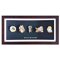 Boîte à souvenirs en verre et en bois personnalisée pour épingles en émail, badges, médailles, patchs, collection commémorative, cadeau