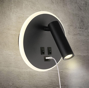 Hot hiện đại trong nhà giường Side <span class=keywords><strong>LED</strong></span> Đèn tường cho khách sạn với USB sạc cổng NỘI THẤT PHÒNG NGỦ cạnh giường ngủ đọc sách <span class=keywords><strong>LED</strong></span> Đèn tường - Product Image 6