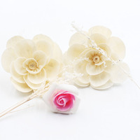 Sola de chrysanthème décoratif diffuseur de fleurs en bois fleurs en bois avec des bâtons de fibre