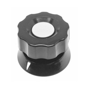 Bouton de potentiomètre Altmann en plastique noir 22 mm pour pièces d'instruments - Product Image 1