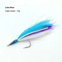 BLF-LY074 Hameçon de pêche à la mouche bionique en acier inoxydable amélioré, argent de mer, carpe, tarpon, appât vivant pour poissons d'eau salée