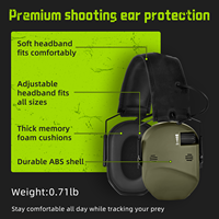 Protège-oreilles de chasse et de tir électroniques, protection auditive, amplification, pliables, bandeau réglable, ABS, certifiés CE, réduction du bruit de 29 dB