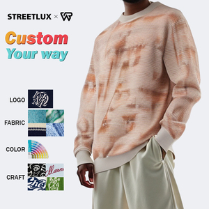 Nueva llegada de prendas de punto de estilo callejero con logotipo personalizado para hombre, moda Hip Hop, Jersey rasgado de invierno, suéter informal relajado para hombre - Product Image 1