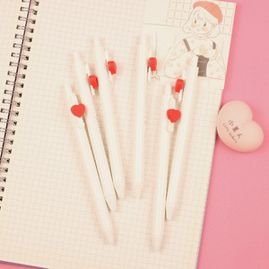 Bolígrafos de gel de plástico de alta calidad, bolígrafo neutro con forma de amor personalizado, venta al por mayor para regalos - Product Image 6