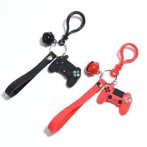 New Fashion Silikon 3d Spiele konsole Gamepad Anhänger Dekoration Armband Schlüssel bund mit kleiner Glocke