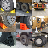 Chargement de bloc de stationnement de 30 tonnes cale de roue en caoutchouc pu personnalisée cale de roue durable