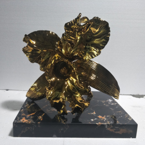 Hotel Room Art Decoration Modern <strong>Clay</strong> <strong>Sculptures</strong> Customize Beautiful Flower Orchid Resin <strong>Sculpture</strong> - Product Image 5