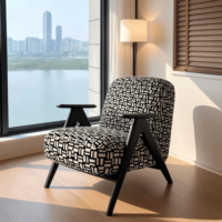 Fauteuil en teck doré écologique, mobilier moderne pour hall d'hôtel et d'hôpital
