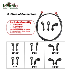 Cables de Freno KOLMIO-LAM para Motocicleta de Carreras y Todoterreno, Manguera de Aceite Hidráulica Reforzada de Acero Trenzado, Tubo M10 Banjo de 1000 mm - Product Image 6