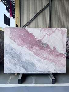 Breccia <span class=keywords><strong>Capria</strong></span> Marble Island Top con diseño de cascada para acogedora encimera de trabajo para el hogar, encimeras de Isla de mármol rosa - Product Image 4