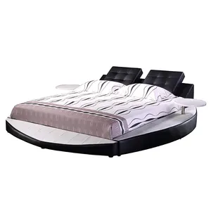 Mobiliário de quarto novo design cama luxuosa moderna casa king size personalizada cama macia de madeira durável