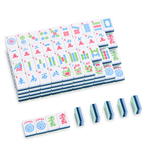 Fichas de Mahjong Americanas Verdes Personalizadas, 160 Fichas de Mahjong Acrílicas Verdes en Capas, Mahjong Estándar para Fiestas - Product Image 5