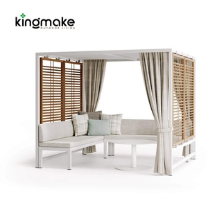 Meubles d'extérieur, chaise longue <span class=keywords><strong>de</strong></span> piscine, lit <span class=keywords><strong>de</strong></span> soleil <span class=keywords><strong>de</strong></span> patio, double chaise longue <span class=keywords><strong>avec</strong></span> couverture d'ombrage, lit <span class=keywords><strong>de</strong></span> jour <span class=keywords><strong>de</strong></span> <span class=keywords><strong>jardin</strong></span>, lit <span class=keywords><strong>de</strong></span> soleil en tissu d'aluminium, cabane d'extérieur - Product Image 6