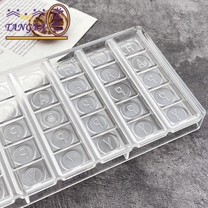 Molde de barra de chocolate con forma de barra de letras Tangba, molde rectangular pequeño para dulces de chocolate, moldes para hornear hechos a mano DIY - Product Image 3