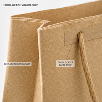 Sacs en papier kraft écologiques recyclés avec poignées brunes pour la vente à emporter, sacs cadeaux personnalisés, emballages artisanaux avec logo