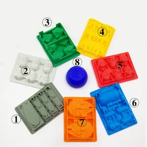 Vassoio per cubetti di ghiaccio in silicone di vendita caldo di amazon set di 8 stampi per vassoio per cubetti di ghiaccio in Silicone da guerra con palla di stelle di whisky