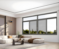 Fenêtre coulissante en aluminium sur mesure avec moustiquaire intégrée et isolation phonique pour bâtiments résidentiels