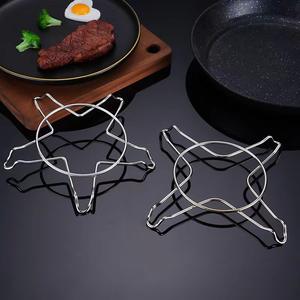 Rejilla para vapor de acero inoxidable con forma de estrella de cinco puntas, soporte redondo para vaporera, soporte de aislamiento térmico para cocina, ecológico, tamaño universal - Product Image 4