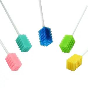 Manufacturer Disposable Medical Oral Care Sponge Swab Foam Toothbrush Cleaning Mouth Swabs for baby