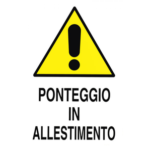 40x60 cm Panneau «ÉCHAFAUDAGE sous CONSTRUCTION» pour outil de tournage de chantier - Product Image 3