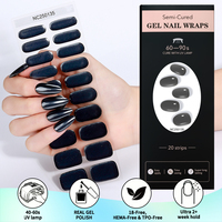 Autocollants pour ongles à presser de qualité salon, personnalisables, design brillant métallique, vernis gel, enveloppes pour ongles, lampe UV, gel semi-durci, bandes pour ongles