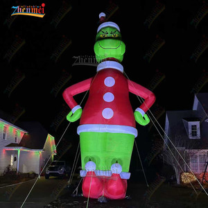 Zhenmei Giant Christmas <strong>Grinch</strong> Balloon Green Air Model Advertising <strong>Inflatable</strong> with Built-In Fan &amp; Easy Setup for Outdoor Display - Product Image 6