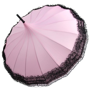 Parapluie pagode de luxe 16K, style droit, pour adultes, <span class=keywords><strong>mariage</strong></span>, longue <span class=keywords><strong>dentelle</strong></span>, poignée princesse, semi-automatique, rotation simple, polyester - Product Image 6