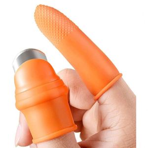 Herramientas de Jardinería, Recortador de Verduras, Cuchillo de Pulgar, Guante Cortador, Naranja, Elástico, Silicona y Acero Inoxidable, Ligero, OEM - Product Image 1