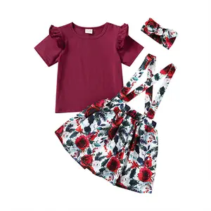 Wholesale Price Summer New Design 2 Piece Baby Girls' Clothing Sets Dress From Online Store