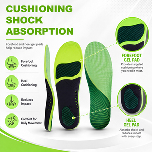 Solette Ortopediche con Supporto per Arco Plantare e Tallone a U per Uomo e Donna, per Scarpe Sportive e Stivali da Lavoro - Product Image 2