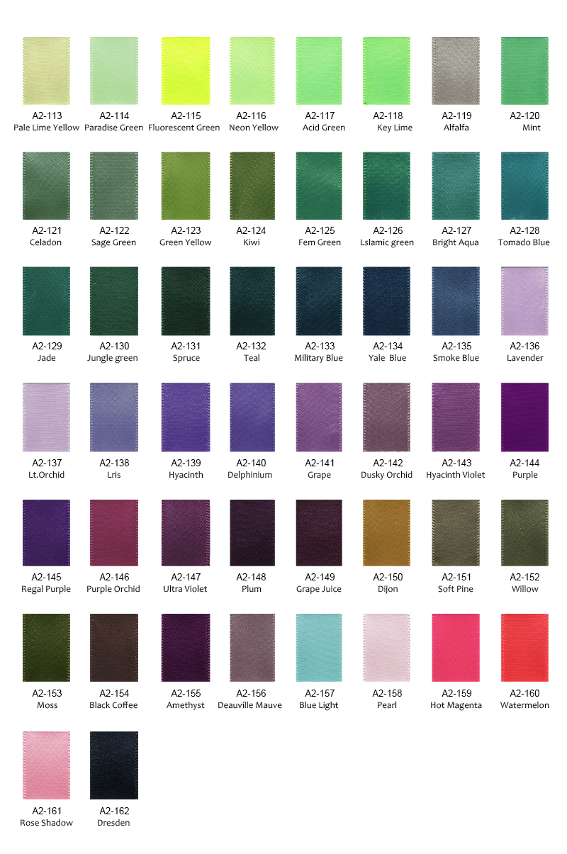 Satin Ribbon Colors