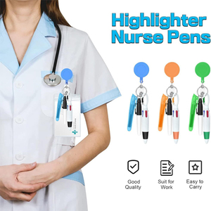 Nurse Badge Holder Set with Retractable Reel <b>ID</b> Clip for Healthcare Professionals Medical Name <b>Tag</b> Holder - Product Image 3