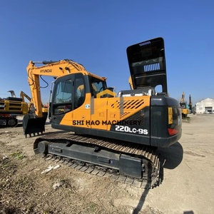 Presque neuf, 20 tonnes, machinerie lourde coréenne d'occasion, pelle rétrocaveuse Hyundai 220LC-9S à vendre - Product Image 1