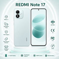 Smartphone Redmi Note 17 5G 2026, nouveau modèle original, écran 7 pouces, batterie 8000 mAh et NFC, téléphone Android REDMI Xiaomi