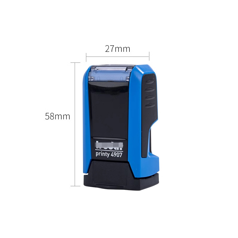 Trodat Printy 4927 Typomatic 4.0 Blue Personalised Ink Pad - 8 Lines Of Text - Self Inking - Black Ink Included - Composition Plate And Tweezers Included - View #10