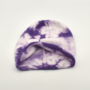 Logo personnalisé Tie Dye Beanie Roll Rim Cuffed Full Print Hat Knit <span class=keywords><strong>Baggy</strong></span> Hat Slouchy Beanie pour les femmes - Product Image 6