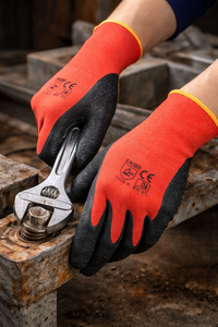 Vietnam 13G Polyester Latex Coated Gloves Knitted Wrist Anti Slip Abrasion Resistant <b>Powder</b>-Free QCVN 01:2017 Certified - Product Image 6