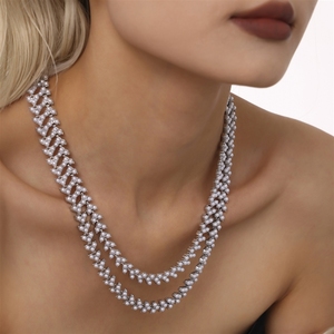 Collana Retro Shijia Beizhu Heavy Industry da <span class=keywords><strong>donna</strong></span> in acciaio inossidabile placcato oro 18k, stile europeo e americano, per il mercato transfrontaliero. - Product Image 2