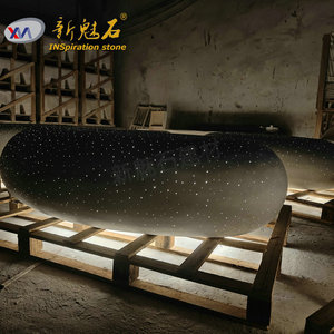 Nuevos Materiales de Construcción de Piedra, Sofá de Hormigón Translúcido con Patrón de Cielo Estrellado, Silla Iluminada para Uso en Interiores y Exteriores - Product Image 1