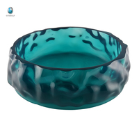 Lavabo transparent de couleur verte en résine de pierre de surface solide de luxe