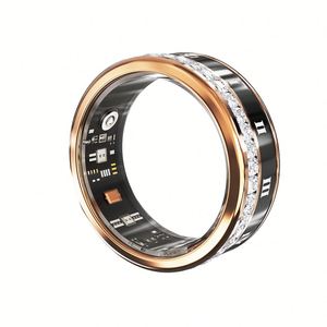 แหวนสมาร์ทวัสดุเหล็กเพชร V2 ปรับแต่งได้ พร้อมควบคุมผ่านแอป สำหรับผู้ชายและผู้หญิง ตรวจสอบสุขภาพ การนอนหลับ และกิจกรรมต่างๆ กันน้ำระดับ IP68 - Product Image 2