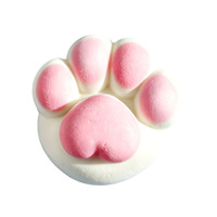 Jouets de décompression musicaux en TPR en forme de grande patte de chat à pétrir, pour garçons et filles, rouge