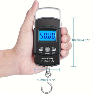 Escala de pesca electrónica portátil de gran oferta con regla Mini bolsa de equipaje al aire libre escala Material plástico - Product Image 3