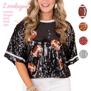 Vente en gros de vêtements à sequins au fer sur patch pour les matchs de football pour femmes - Product Image 1