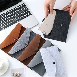 Cheap Felt Purse Wallet Storage Bag Colorful Cash Card Holder <b>Glasses</b> Mobile Phone <b>Case</b> <b>for</b> Women - Product Image 4