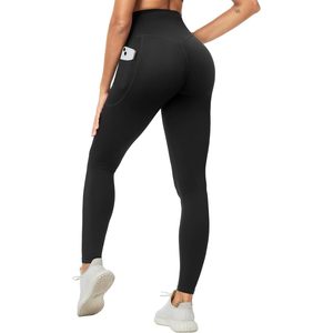 Pantalons de yoga pour femmes FOXA, taille haute, avec poches, leggings de sport pour l'entraînement - Product Image 1