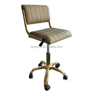 Taburete de Salón Giratorio Portátil y Duradero de Cuero Sintético Ecológico, Moderno, con Altura Ajustable y Ruedas para Spa, Manicura y Tienda - Product Image 6