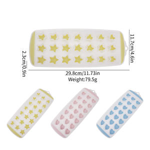 Silicone Tampa Removível Easy-Release Flexível 21-cube Bandejas Certified BPA <span class=keywords><strong>Free</strong></span> Várias Formas Ice Cube Bandejas - Product Image 5